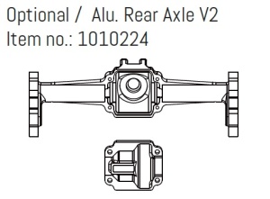 Absima Opt. Alu Rear Axle V2 - EVO/GOAT