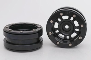 Metsafil Beadlock Wheels PT-Distraktor Schwarz/Schwarz 1,9