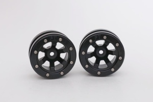 Metsafil Beadlock Wheels PT- Claw Schwarz/Schwarz 1.9 (2Stk)