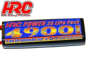 HRC Racing Akku - LiPo 2S - 7.4V 4900mAh 30C - RC Car - HRC
