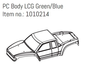 Absima PC Body LCG Green/Blue - GOAT