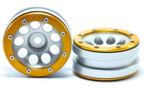 Metsafil Beadlock Wheels PT- Ecohole Silber/Gold 1.9 (2 Stk)