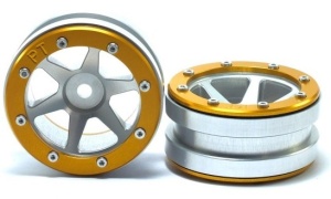 Metsafil Beadlock Wheels PT- Slingshot Silber/Gold 1.9