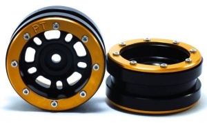 Metsafil Beadlock Wheels PT-Distraktor Black/Gold 1,9
