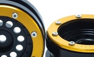 Metsafil Beadlock Wheels PT-Bullet Schwarz/Gold 1.9 (2 Stk)