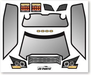 JS-Parts SE Karosserie-Decals für Probodyrc Body Typ A,