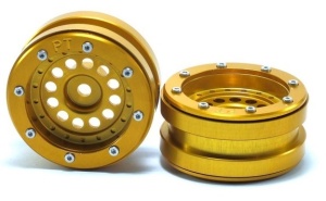 Metsafil Beadlock Wheels PT-Bullet Gold/Gold 1.9 (2 Stk)
