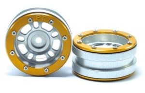 Metsafil Beadlock Wheels PT-Distraktor Silber/Gold 1,9