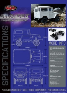 RC4WD Gelände II Truck Bausatz mit Cruiser Body Set Bausatz