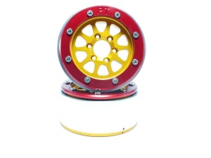 Metsafil Beadlock Wheels GEAR gold/rot 1.9 (2) ohne Radnabe