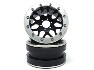 Metsafil Beadlock Wheels SIXSTAR schwarz/silber 1.9 (2) ohne