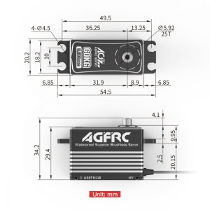 AGF-RC A66FHLW Servo - HV fähig, 4,8V - 8,4V