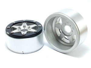 Metsafil Beadlock Wheels SIXSTAR silber/schwarz 1.9 (2) ohne