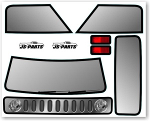 JS-Parts SE Karosserie-Decals für