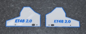 JS-Parts Mudguards ultraflex für Tekno ET48 2.0 weiß/blau
