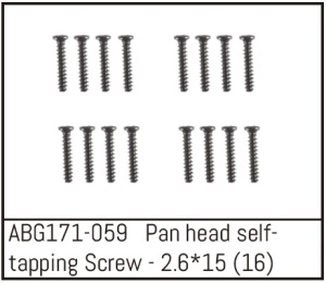 Absima Pan Head Screw M2.6*15 (16)