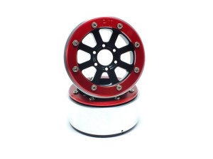 Metsafil Beadlock Wheels HAMMER schwarz/rot 1.9 (2) ohne