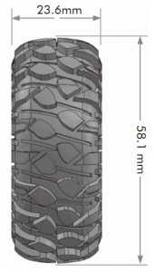 Louise RC - CR-Rowdy Reifen supersoft auf 1.0 Felge schwarz