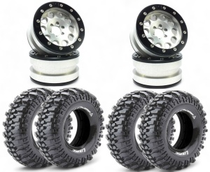 Metsafil Beadlock Wheels PT-REVOLVER silber/black 2.2 4 ohne