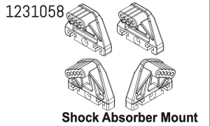 Absima Dämpferbrücken Set CR4.4