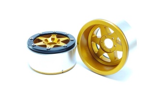 Metsafil Beadlock Wheels SIXSTAR gold/schwarz 1.9 (2) ohne