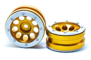 Metsafil Beadlock Wheels PT- Ecohole Gold/Silber 1.9 (2 Stk)