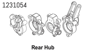 Absima Wellengehäuse hinten CR4.4