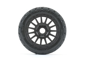 JETKO Extreme Tyre 1:8 Buggy Tomahawk Belted on Black Rim