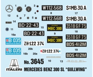 Italeri 1:24 Mercedes Benz 300 SL Gul