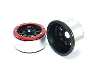 Metsafil Beadlock Wheels GEAR schwarz/rot 1.9 (2) ohne