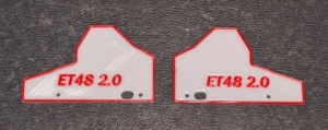 JS-Parts Mudguards ultraflex für Tekno ET48 2.0 weiß/rot