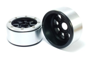 Metsafil Beadlock Wheels HAMMER schwarz/silber 1.9 (2) ohne