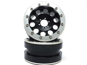 Metsafil Beadlock Wheels PT-REVOLVER black/silber 2.2 (2)