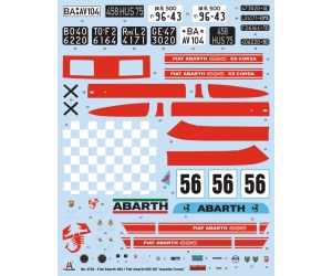 Italeri 1:12 FIAT Abarth 695 SS/ Asse